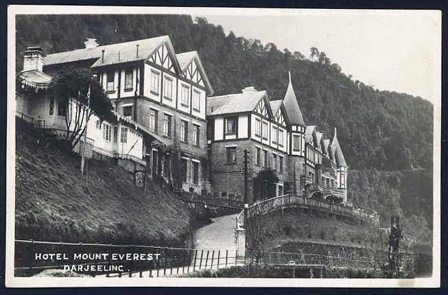 An old picture postcard of the Hotel Mount Everest in Darjeeling